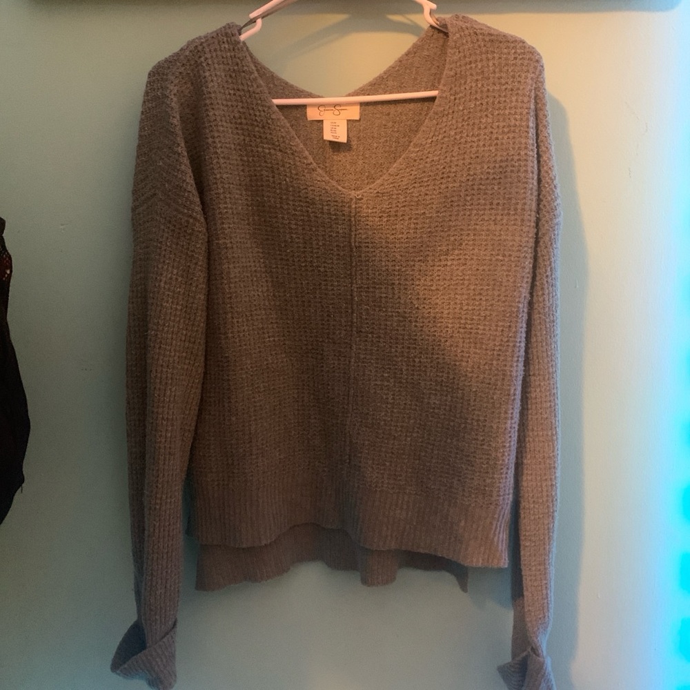 Jessica Simpson Green V neck sweater